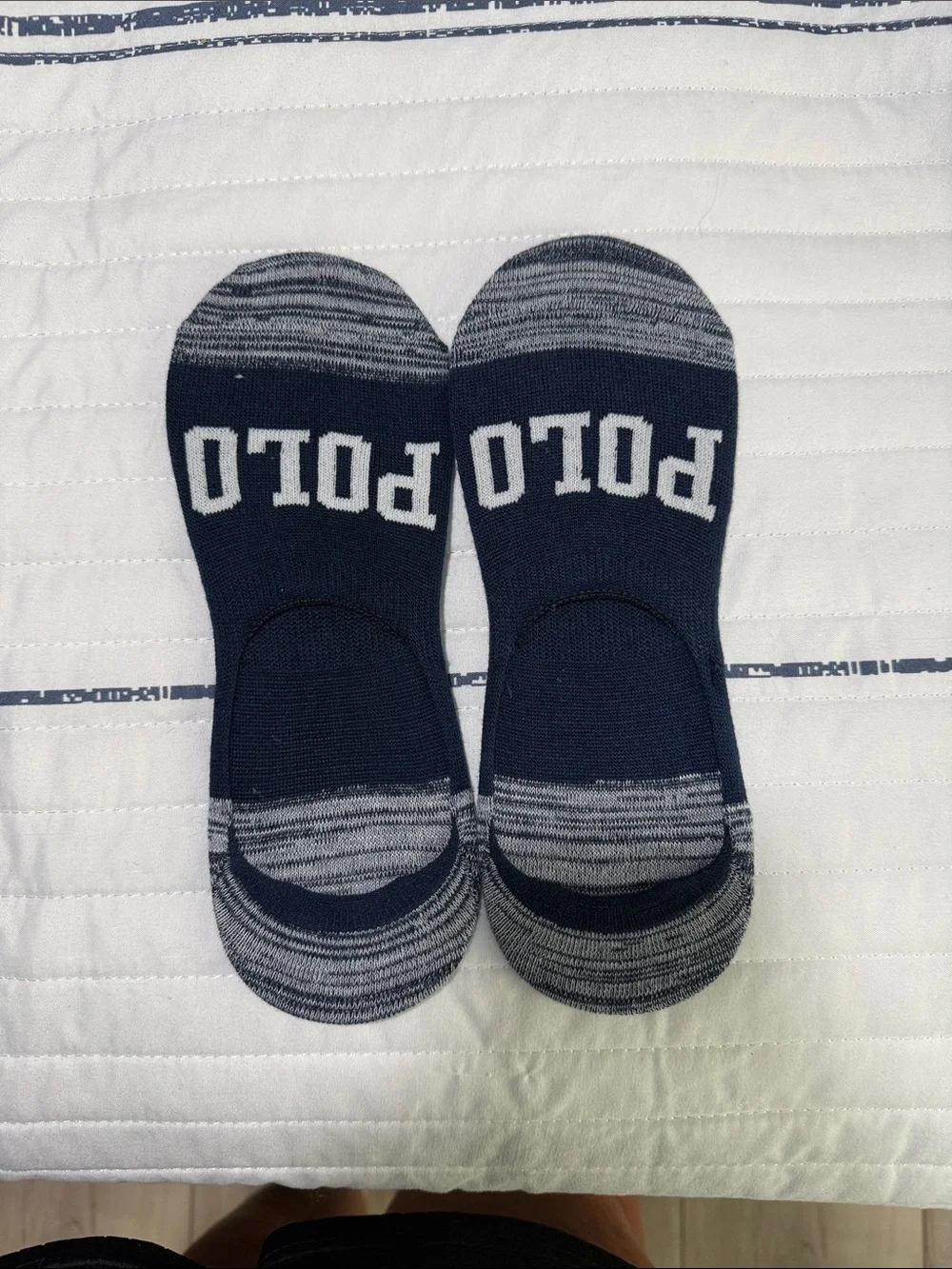 Polo by Ralph Lauren No-Show Sock Set in Navy, White & Heather Gray